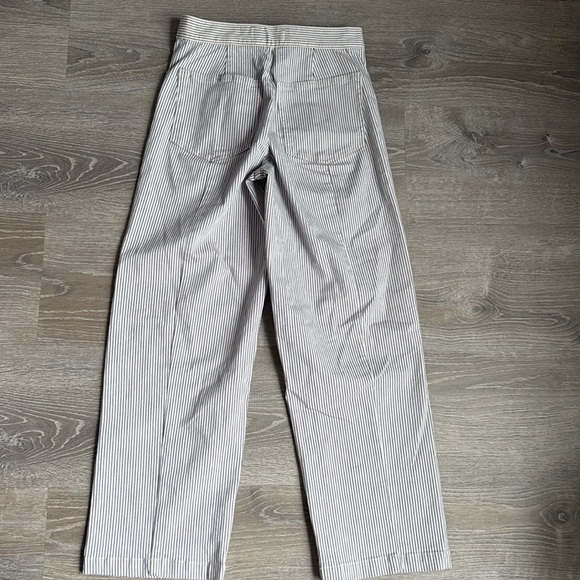 NEW Madewell Emmett Wide-Leg Crop Pant Yarn-Dyed Stripe: Welt Pocket Edition 23 - Picture 3 of 12